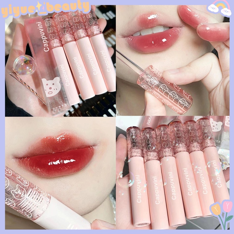 Dầu Dưỡng Môi Bóng Trong Suốt Chống Thấm Nước Thương Hiệu Cappuvini