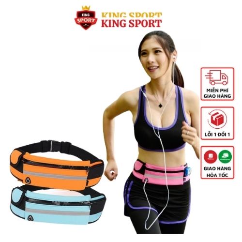 Túi Đeo Bụng Chạy Bộ Phản Quang Có Ngăn Để Điện Thoại Tích Hợp Lỗ Tai Nghe, Túi Đeo Bụng Thể Thao Chống Nước Cao Cấp