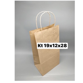 Combo 50/100 túi giấy xi măng có quai Kt 19x12x28