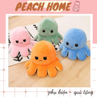 Móc chìa khóa bạch tuộc cảm xúc 2 mặt 13cm bạch tuộc lộn hai mặt ngộ nghĩnh đáng yêu