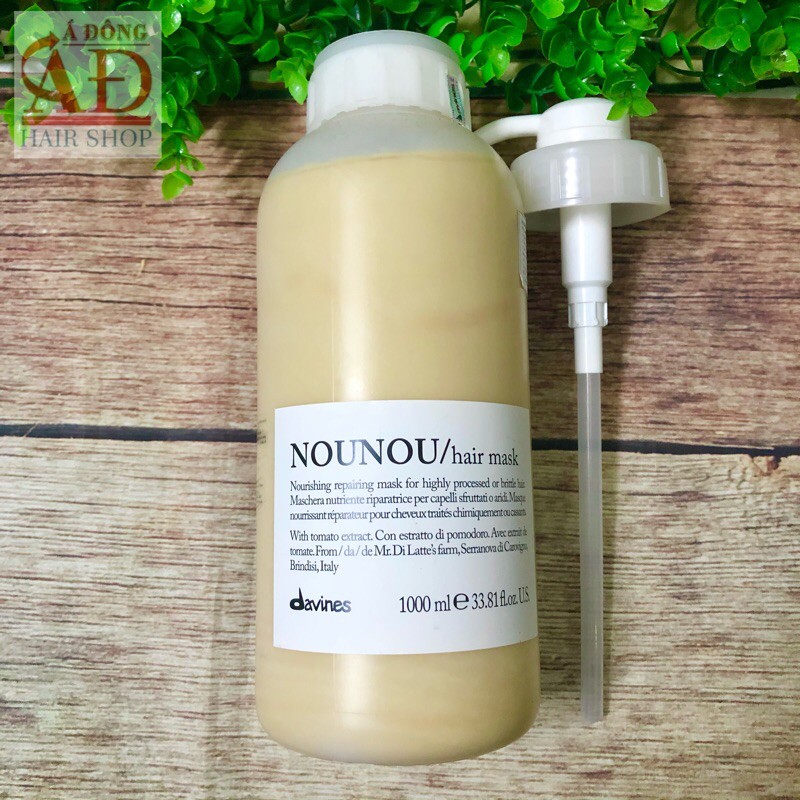 HẤP DẦU DAVINES NOUNOU HAIR MASK SIÊU MỀM MƯỢT CHO TÓC KHÔ XƠ HƯ TỔN DO HOÁ CHẤT 1000ml