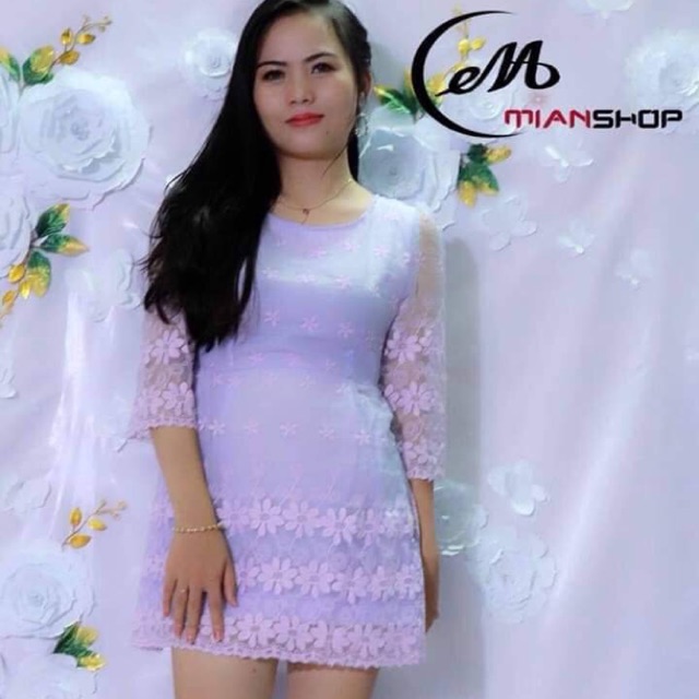 Váy ren nổi cao cấp