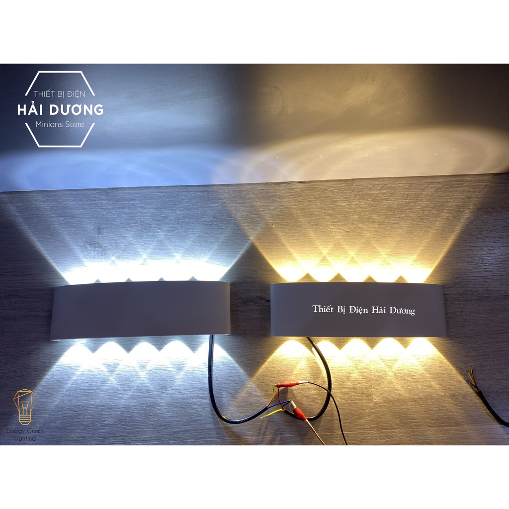 Đèn trang trí hắt tường 2 đầu TN190 - 12w ,TN193 -10W chống nước TN190 (Đen/Trắng) - Energy Green Lighting