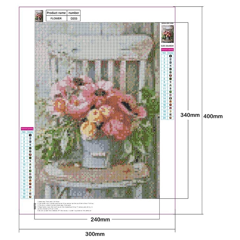 Bộ Tranh Đính Đá 5d Tự Làm Hình Phong Cảnh Hoa Hồng 30x40 cm
