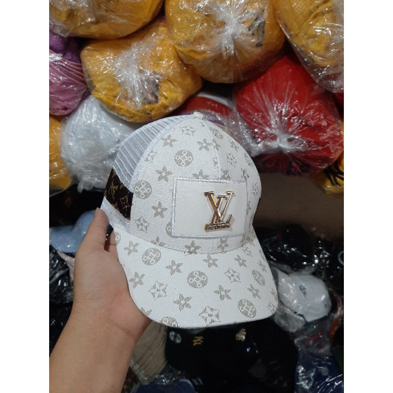 Mũ Lưỡi Trai Logo Kim Loại LVV Da Xịn Phối Lưới, Nón Kết Đẹp Rẻ
