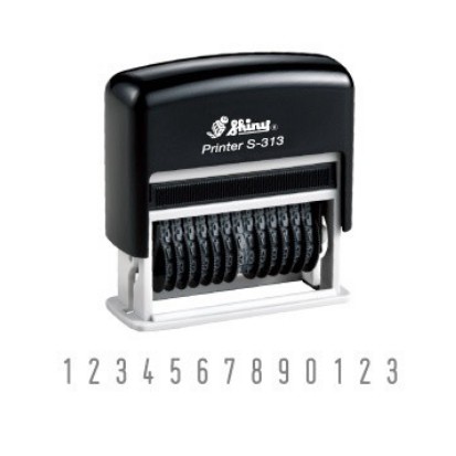 Con dấu số xoay liền mực hiệu Shiny S-313 - có 13 số