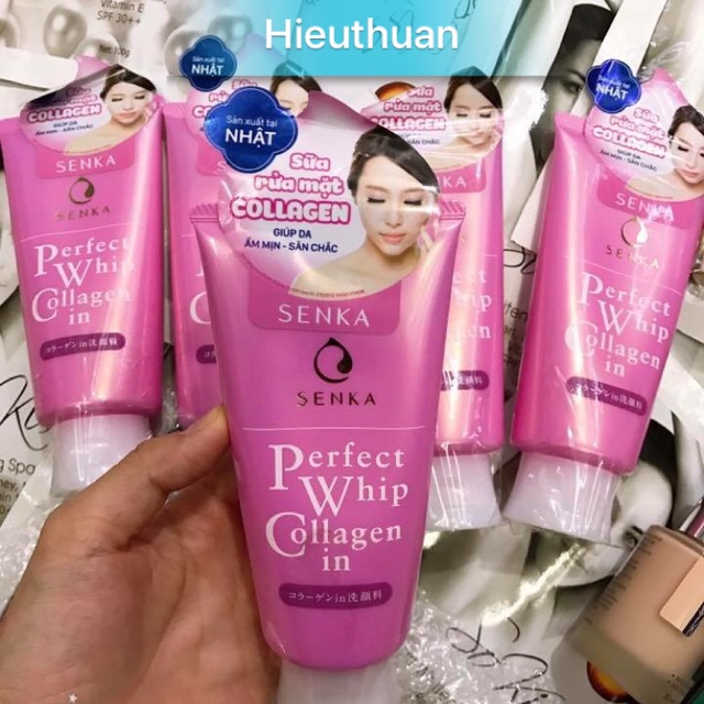 SRM Perfect Whip Collagen In Senka phiên bản Sakura màu hồng cực yêu ( hàng chính hãng )