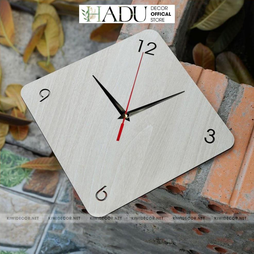 Đồng Hồ Treo Tường Kim Trôi Bằng Gỗ Vintage Decor Trang Trí Tối Giản - HaduDecor