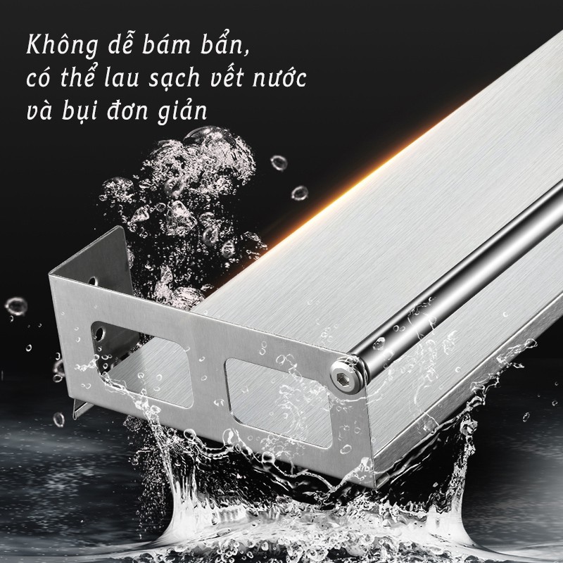 Kệ Gia Vị, Kệ Đựng Gia Vị Inox, Giá Đựng Đồ Nhà Bếp, Phòng Tắm Đa Năng Gắn Tường PAPAA.HOME