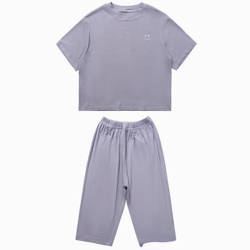 BABEPROUD Set đồ ngủ áo thun tay ngắn và quần dài xinh xắn dành cho bé trai 3-9 tuổi