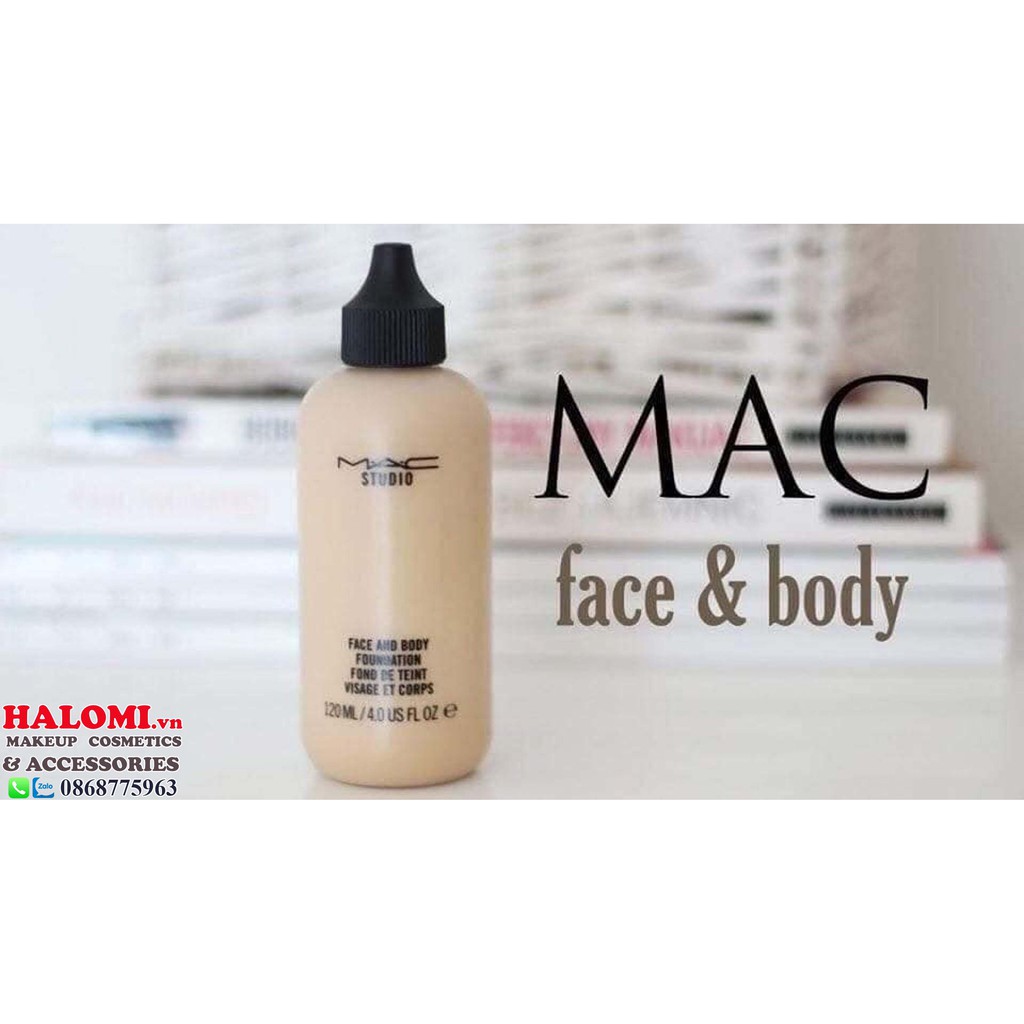 [FREESHIP] Kem Nền MAC Studio Face And Body Foundation Fullsize to 120ml che mọi khuyết điểm Chính Hãng HALOMI