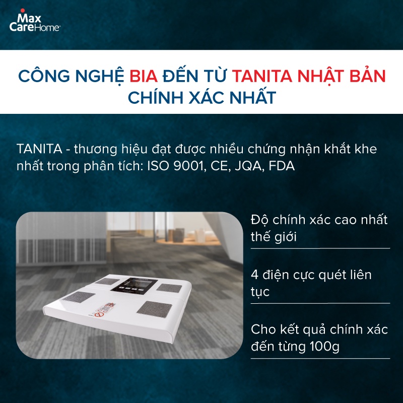 Cân phân tích 9 chỉ số cơ thể Tanita chính hãng Nhật Bản cực bền cực nhẹ