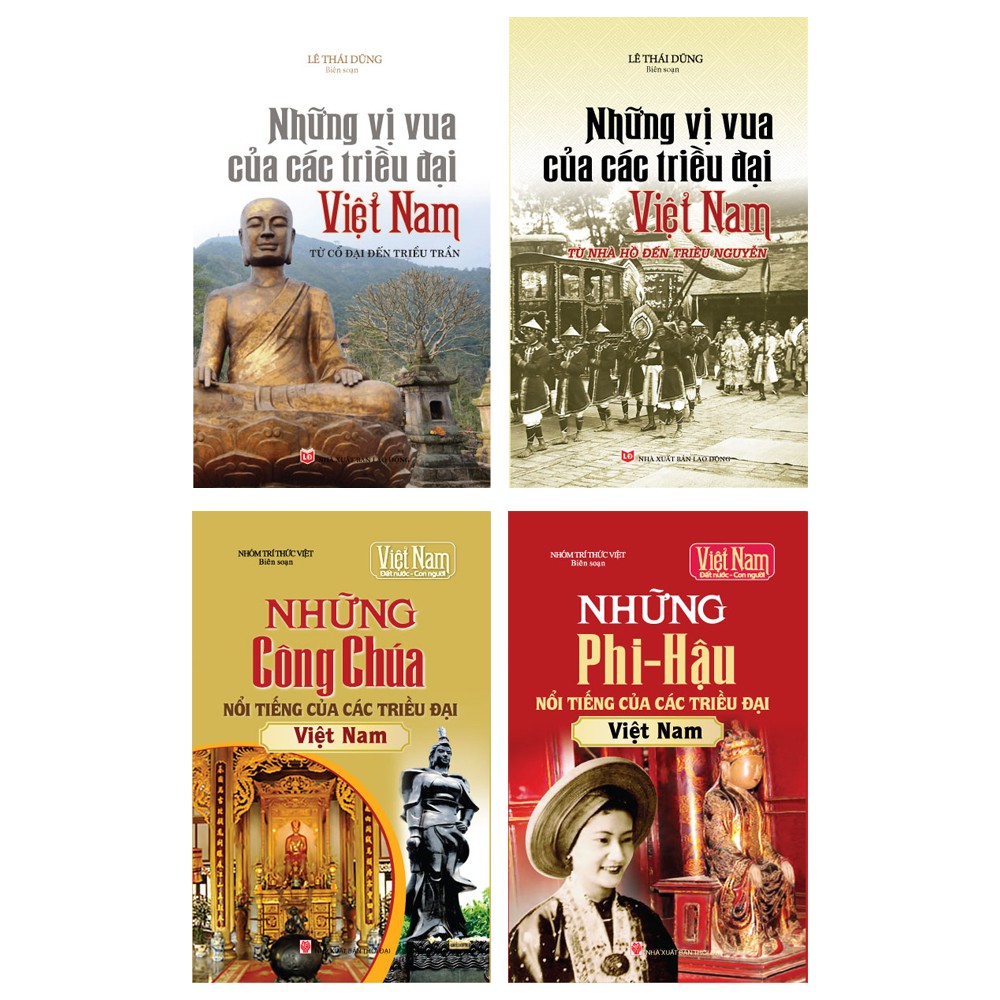 Sách lịch sử - Combo Những vị vua - Phi hậu - Công chúa của các triều đại Việt Nam