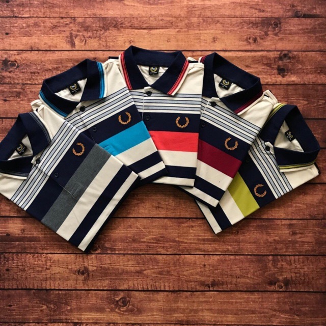 Áo thun sọc ngang cổ bẻ | BigBuy360 - bigbuy360.vn