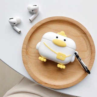 Airpods Pro Case Ốp Bảo Vệ Cho Airpods Pro Hình Vịt vàng đeo túi