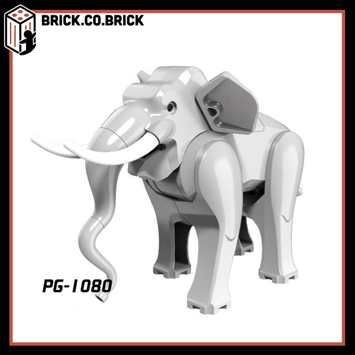 Đồ chơi Mô hình Lắp ráp Voi Animal Elephant Xếp hình Động vật Rừng Xanh Minifigure PG1079