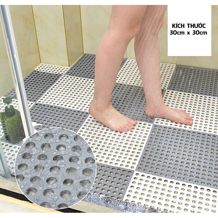 Thảm trải sàn nhựa ghép chống trơn trượt, thảm lót sàn giá rẻ kích thước 30cm x 30cm