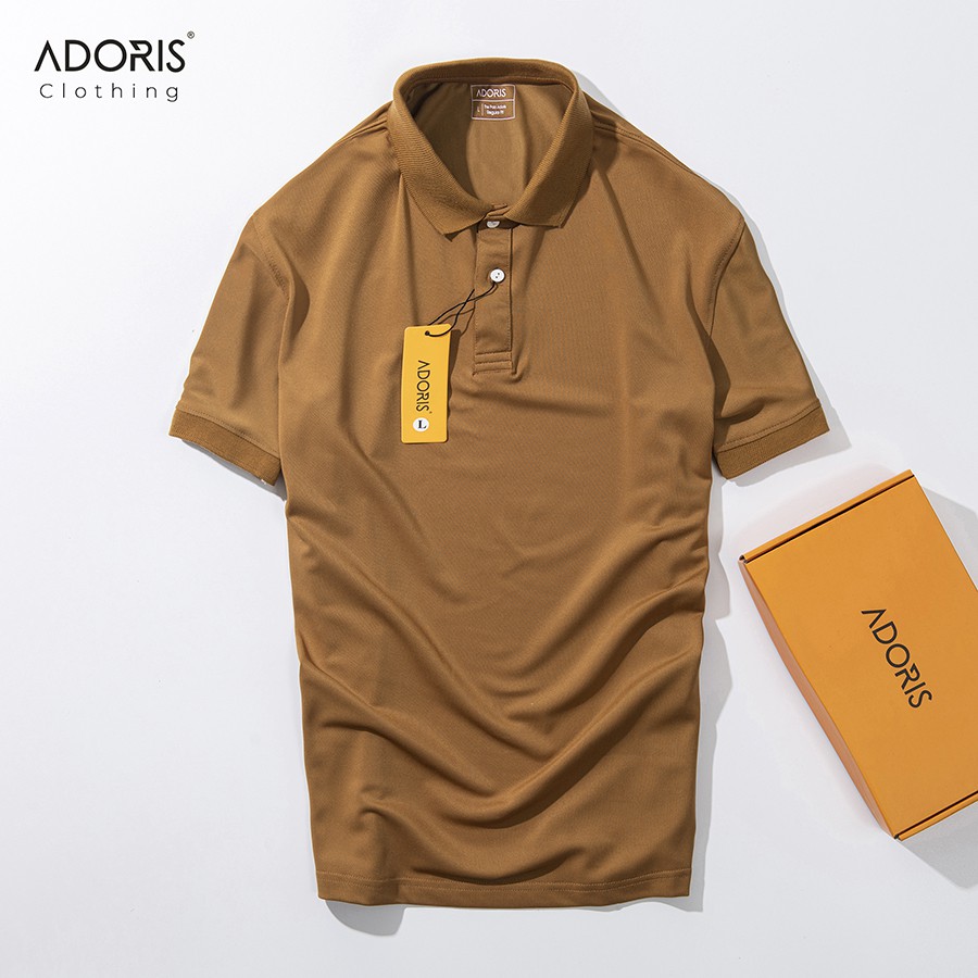 Áo thun nam có cổ tay ngắn, áo POLO nam cổ trơn, vải Cotton cá sấu, áo phông nam có cổ trơn ADORIS PL21 | BigBuy360 - bigbuy360.vn