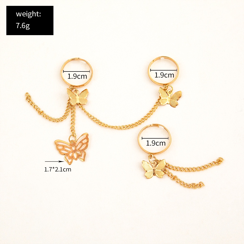 Vòng tay RINHOO phối chuỗi dây xích đính ngọc trai giả phong cách hip hop thời trang cá tính