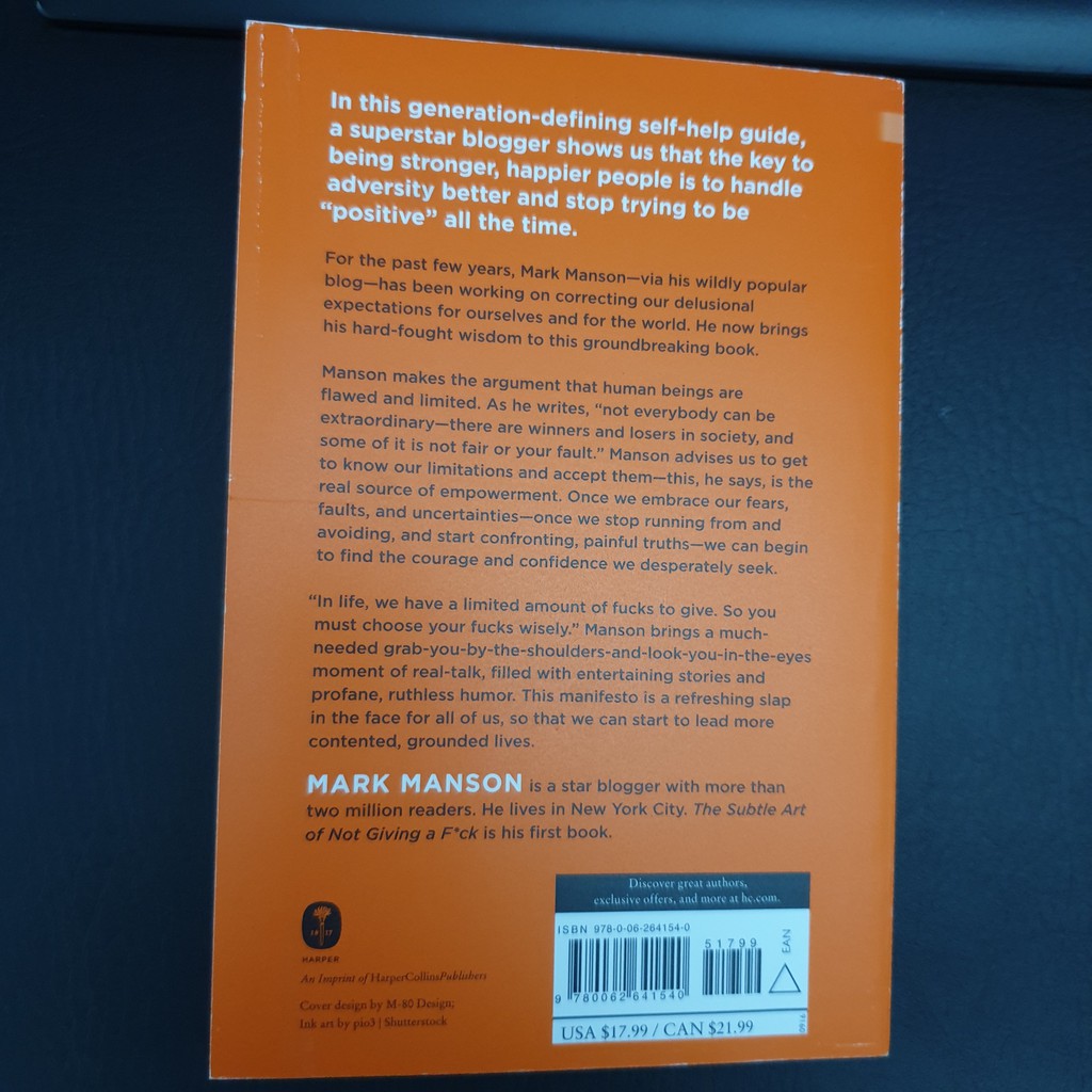 Sách ngoại văn: The Subtle Art of Giving A F*ck.