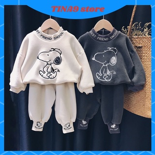 Quần áo thu đông bé trai, quần áo trẻ em thêu con vật TINA9 STORE từ 6-27kg