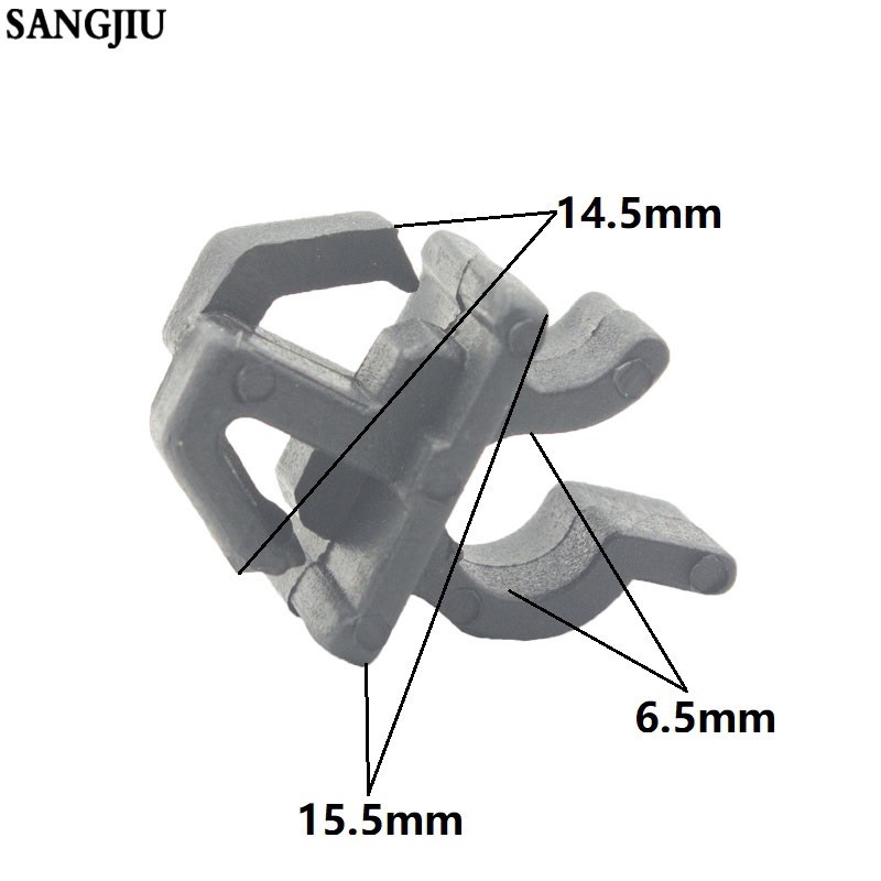 50 nắp nhựa hỗ trợ thanh dây kẹp chốt giữ màu đen cho Toyota