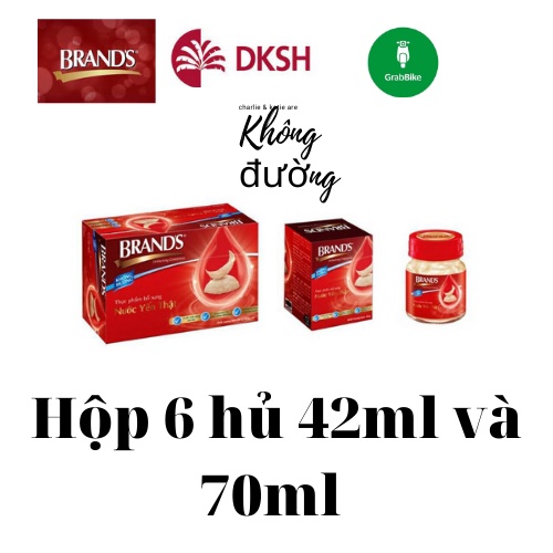 [Chính hãng]Nước Yến Brand's 42ml và 70ml (6 hủ) nhập khẩu thái lan-[FREE SHIP] TỪ ĐƠN 50K