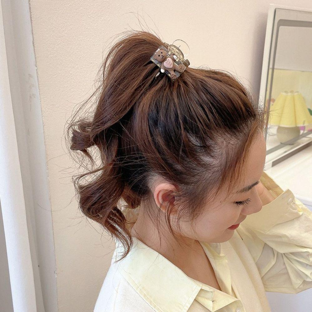 Kẹp Tóc Hình Cá Mập / Gấu Màu Ngà Thời Trang Cho Nữ