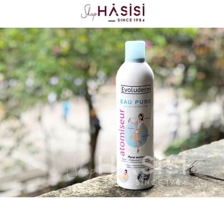 Xịt khoáng Evoluderm - Atomiseur Eau Pure 400ml