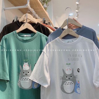Áo thun nữ form rộng tay lỡ 🦋FREESHIP🦋 Áo form rộng nữ phối màu in chữ I'm your new neighbour