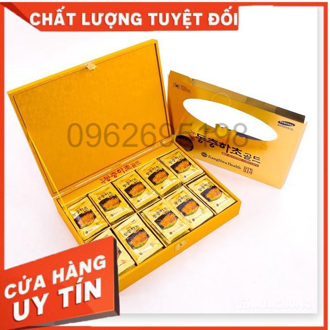 Nước Đông Trùng Hạ Thảo KANGHWA Hàn Quốc hộp 60 gói - 30ml (Bio-Silkworm Cordyceps)