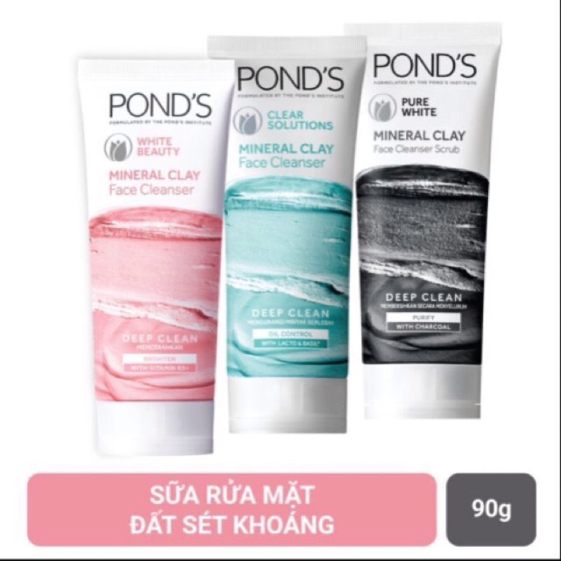 Sữa rửa mặt Pond's đất sét khoáng 90g