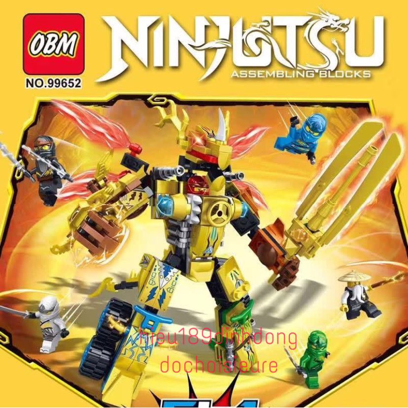 Lắp ráp xếp hình non lego ninjago 99652 : Robot hợp thể 6in1 340+ mảnh