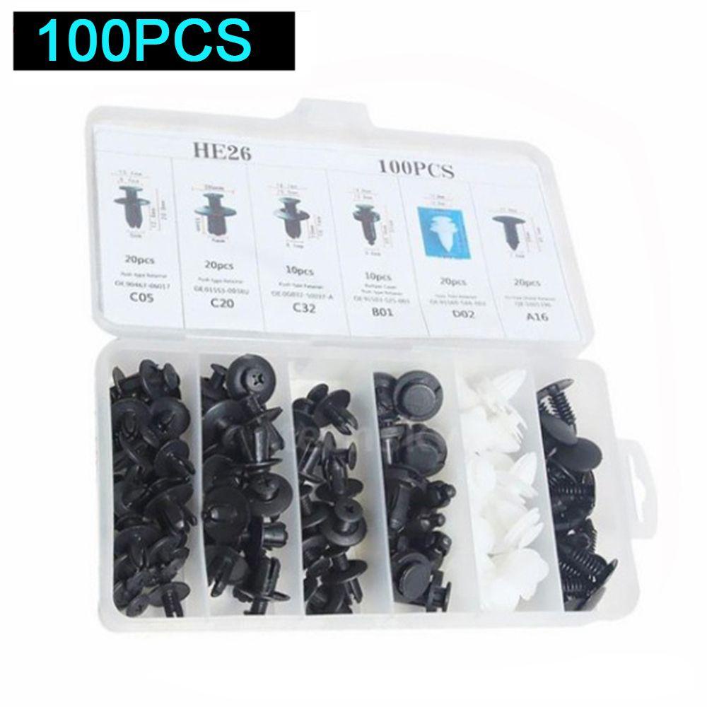 Set 100 Đinh Tán Bằng Nhựa Phụ Kiện Cao Cấp Cho Xe Ô Tô Fender