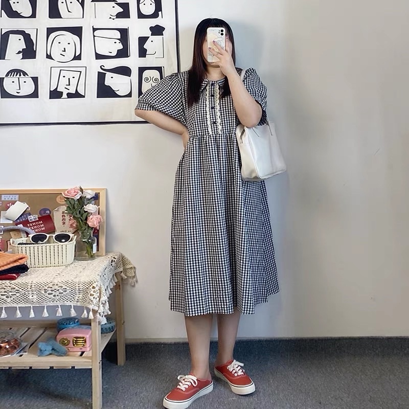 Đầm Bigsize Caro Baby Doll Dáng Dài