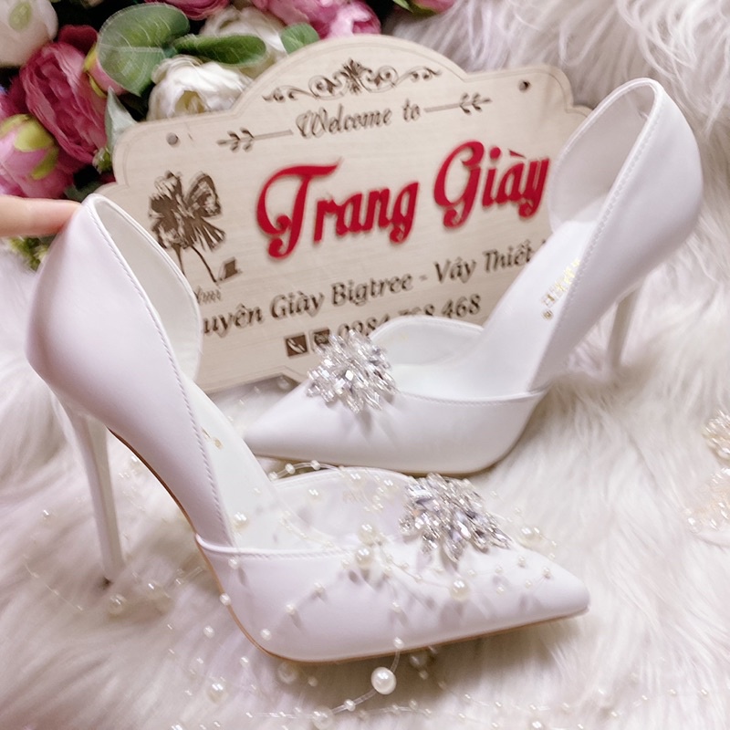 GIÀY CƯỚI, GIÀY THIẾT KẾ ĐÍNH ĐÁ CAO CẤP