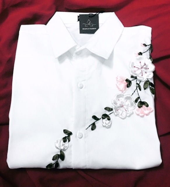 Sơ mi thêu hoa
