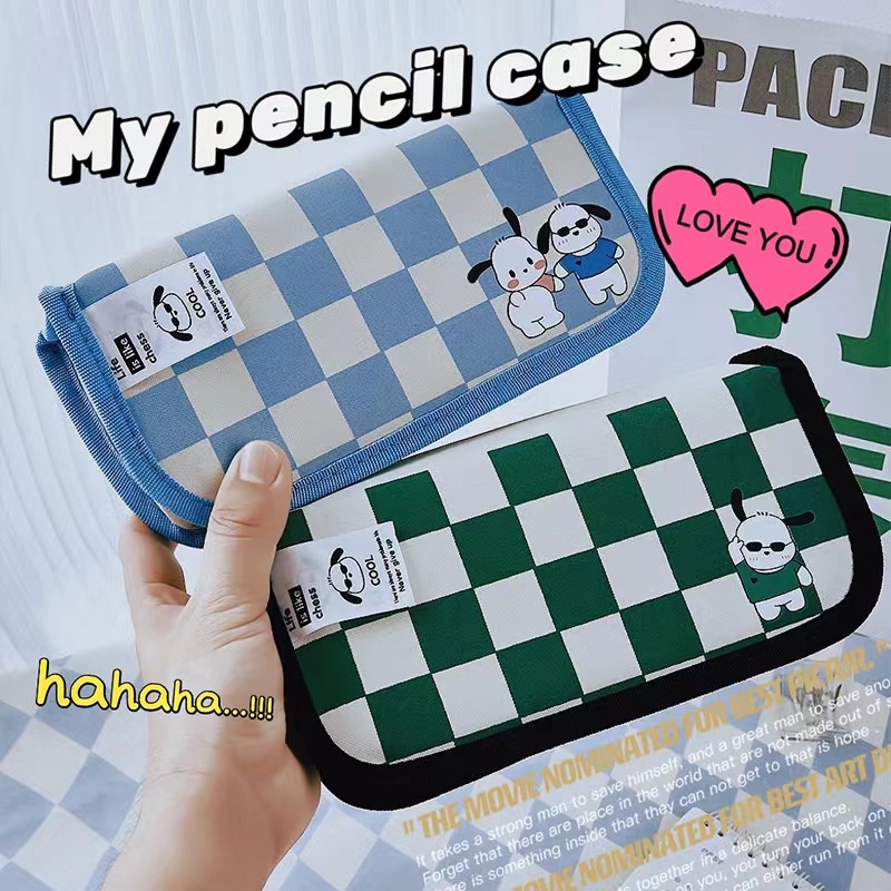 Hộp Đựng Bút Hai Ngăn Sức Chứa Lớn Hình Chú Chó Dễ Thương