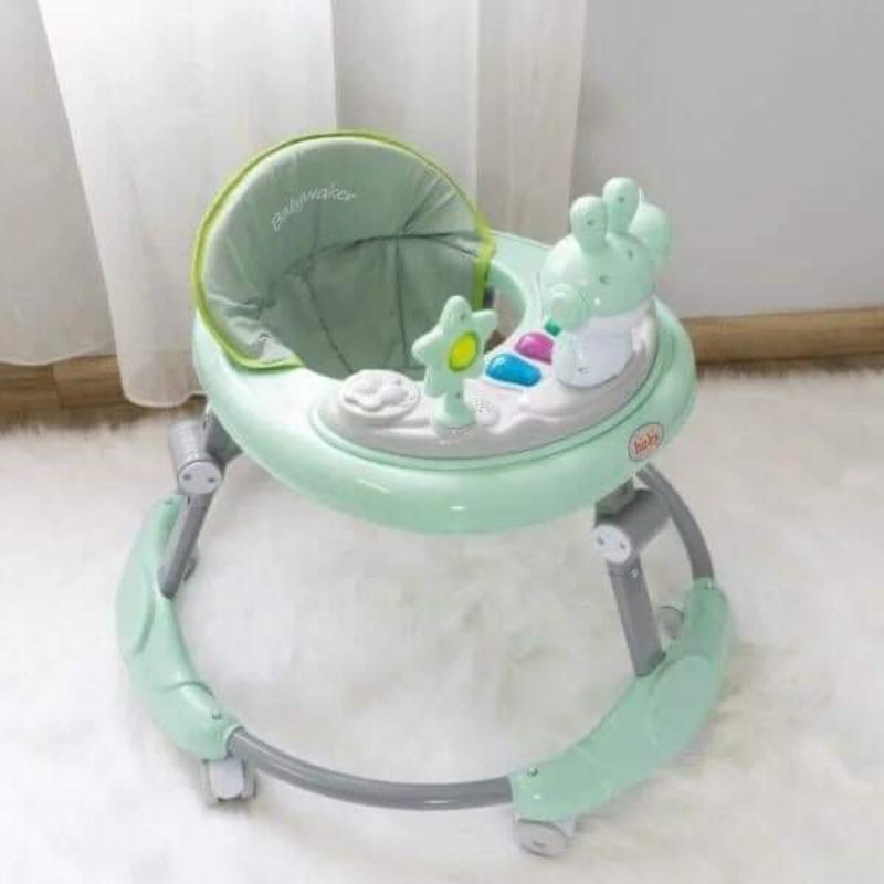 Xe Tập Đi Tròn đa chức năng Có Hình Thỏ ngộ nghĩnh dễ thương có nhạc, có bàn ăn cho bé