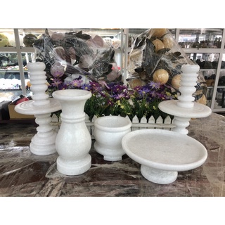 Bộ đồ thờ cúng đá trắng