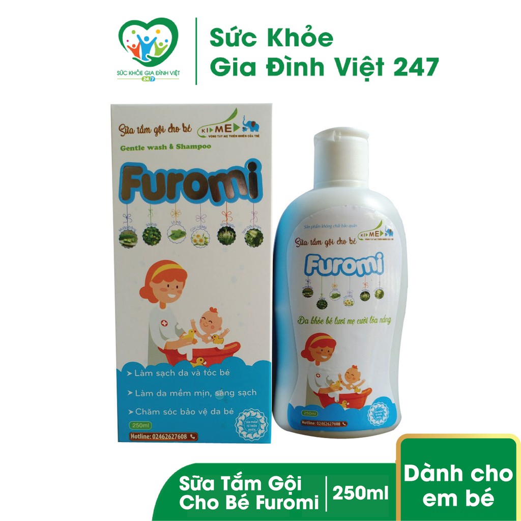 Sữa tắm gội cho bé Furomi 250ml