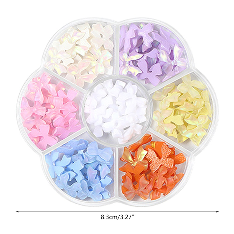 Set 7 Phụ Kiện Trang Trí Móng Tay Nghệ Thuật Nhiều Loại Có Thể Xoay Vòng