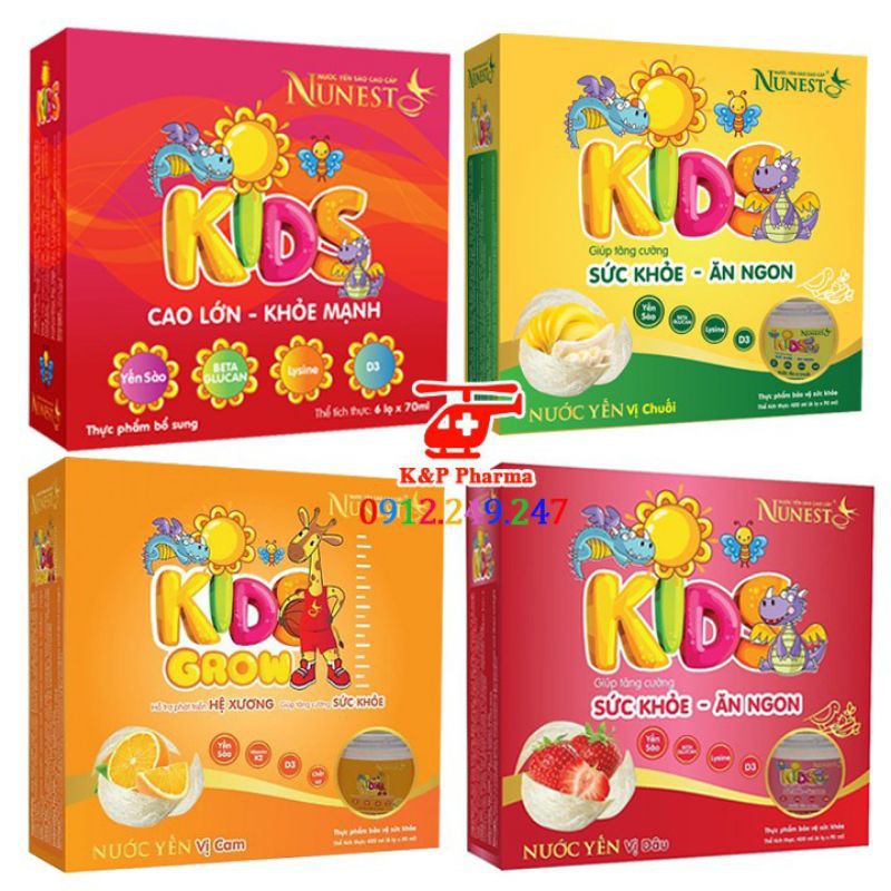 LỐC 6HŨ YẾN KIDS NUNEST 70ML {ĐỦ LOẠI }