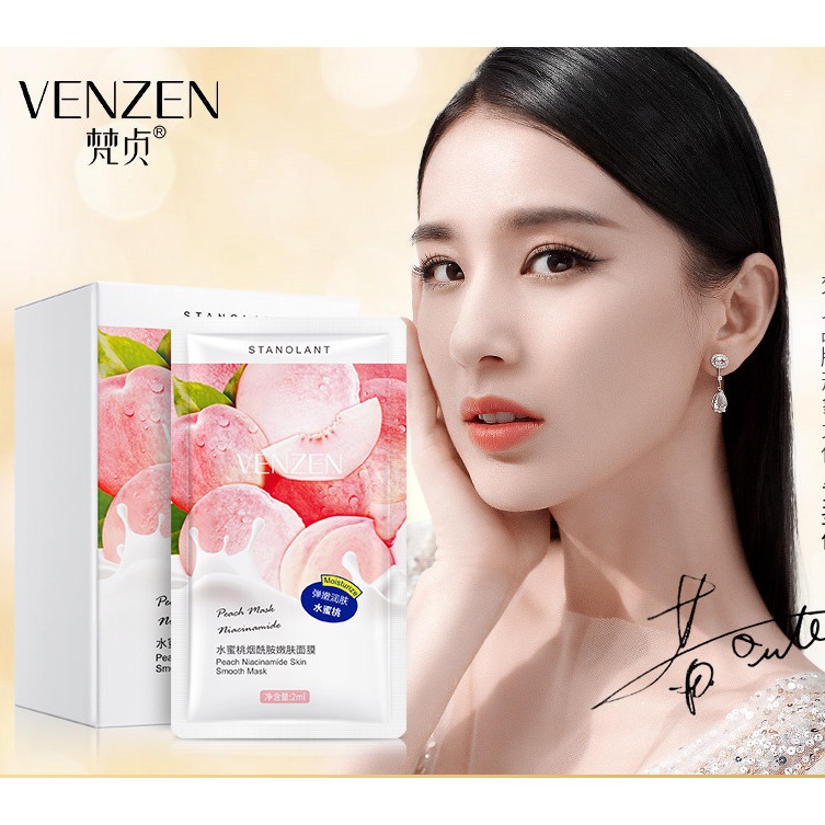 Mặt nạ Fanzhen Niacinamide chiết xuất đào dưỡng ẩm làm săn chắc và trẻ hóa làn da | BigBuy360 - bigbuy360.vn