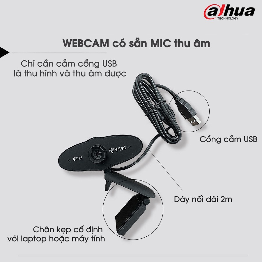 Webcam HD 720p Z2 Plus Chính Hãng Dahua -Bảo Hành 12 Tháng