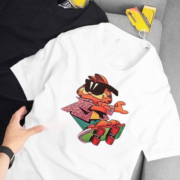 ÁO THUN CỘC TAY UNISEX MÈO GARFIELD IN HÌNH CÓ 1 KHÔNG 2 GIÁ RẺ CỰC SHOCK CÓ SIZE TRẺ EM - 121