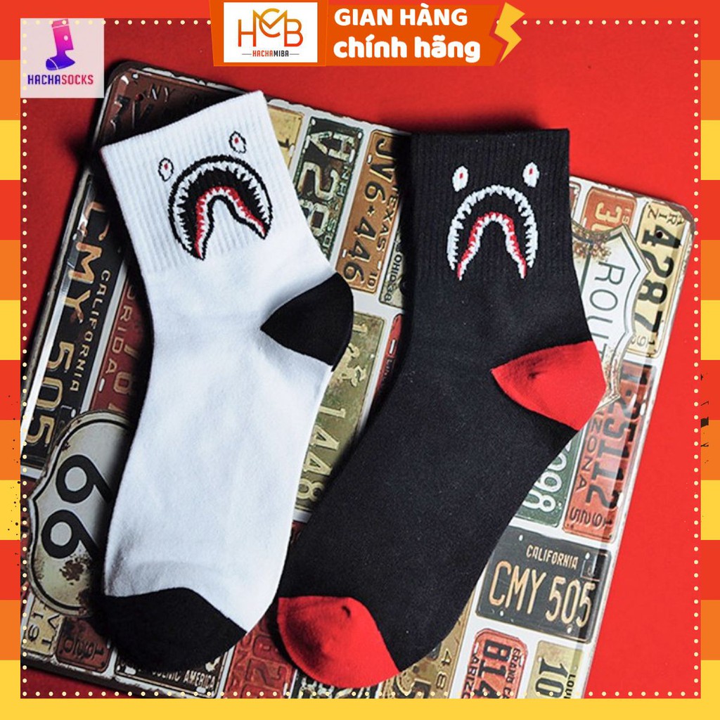 Vớ Tất Bape Shark Cá Mập Thời Trang Đường Phố