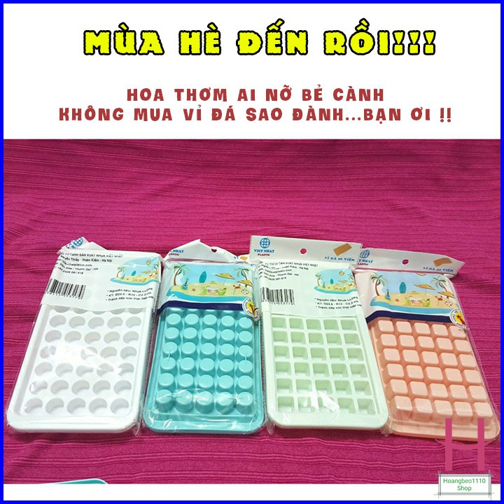 Vỉ đá 50 viên nhựa Việt Nhật vuông/tròn 6975-6976 - khuôn thạch rau câu 50 viên { H }