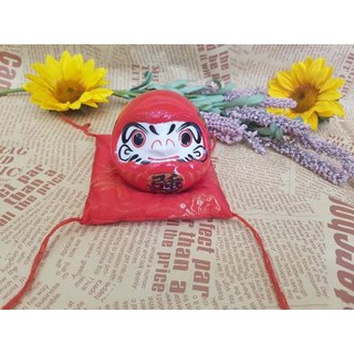 Búp bê Daruma 8cm gốm phủ sứ