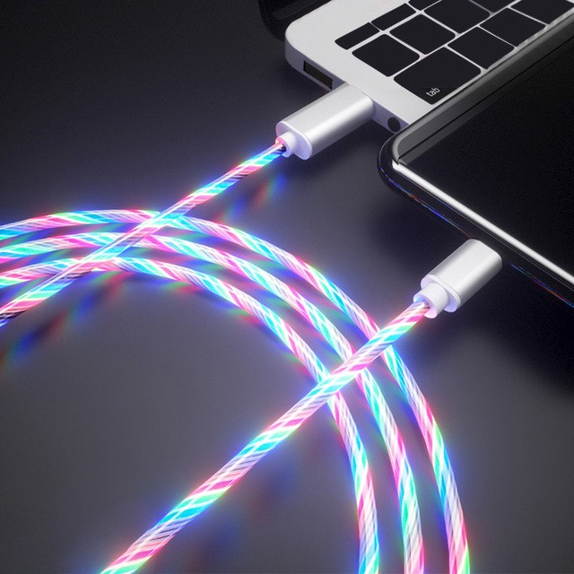 Dây sạc nhanh lightning TypeC phát sáng - Cáp sạc lightning, micro USB có đèn led - MINPRO